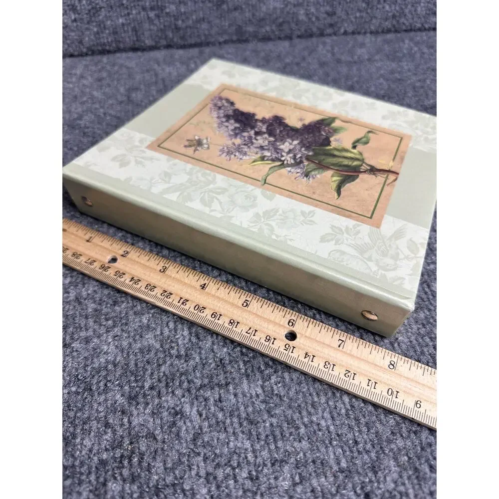 Vintage Hallmark address book lilac botanical NEW 6 ring refillable planner